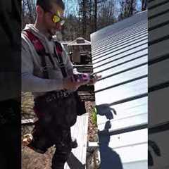 installing metal roofing #diy #construction #roofing